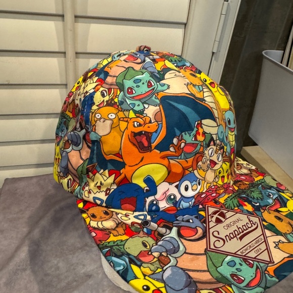 Colorful Pokémon Nintendo Pikachu Snapback Hat OSFA‎ - Picture 2 of 5